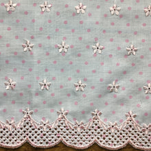 Load image into Gallery viewer, Pink Spot Broderie Trim
