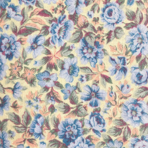 Pastel Blue Floral Cotton 2.2m